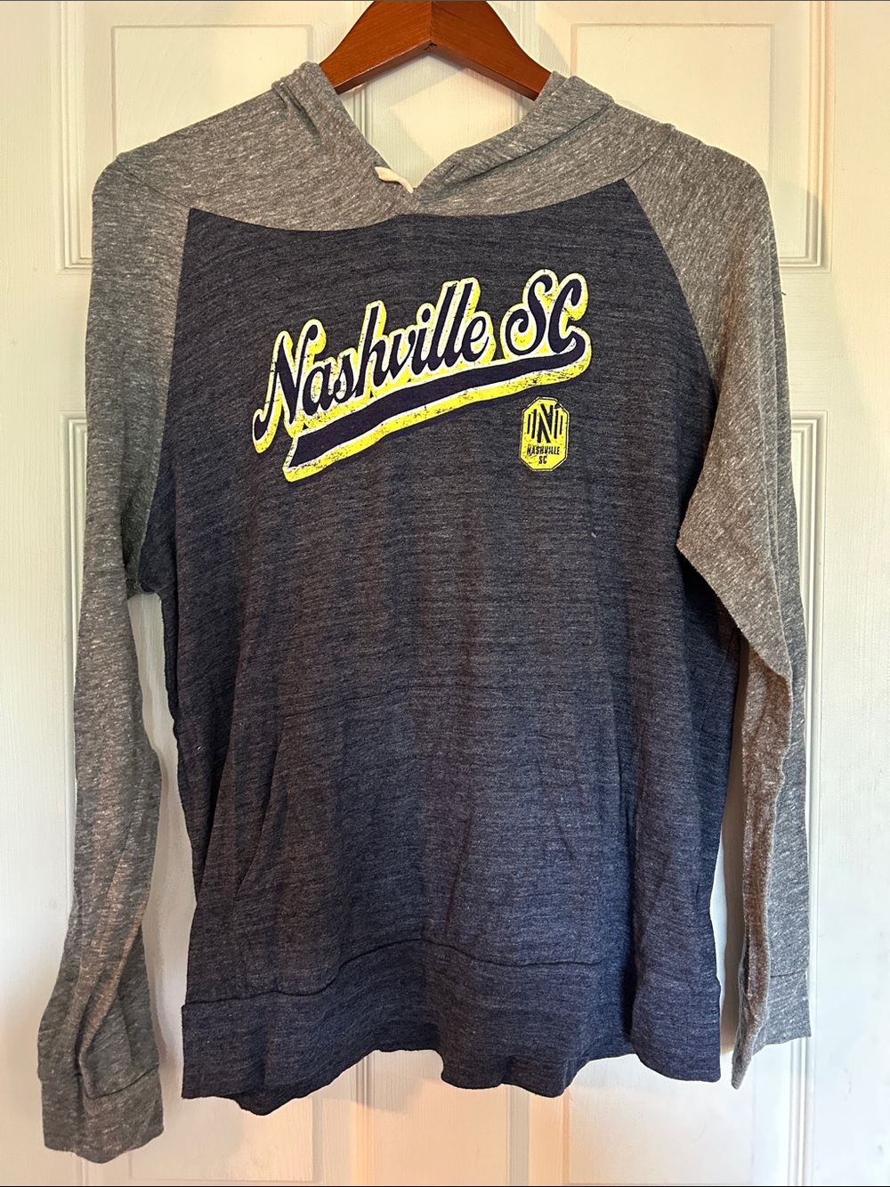 Nashville SC Raglan Hoodie - Navy & Gray
